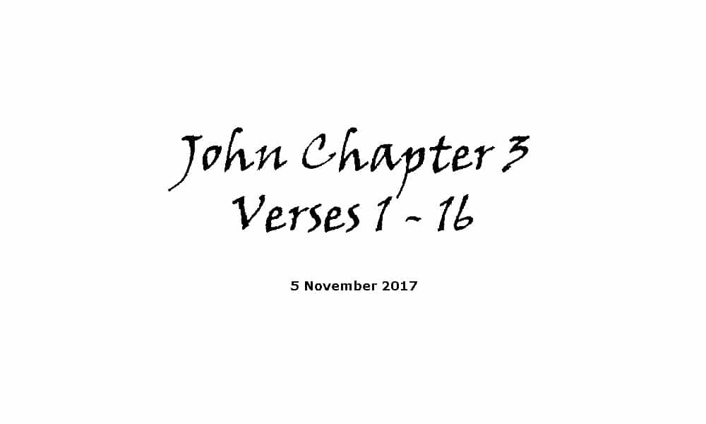 Reading - John 3 v 1-16