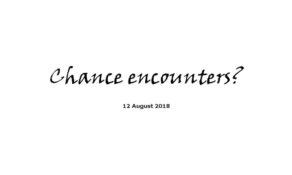 Sermon - 12-8-18 - Chance encounters?