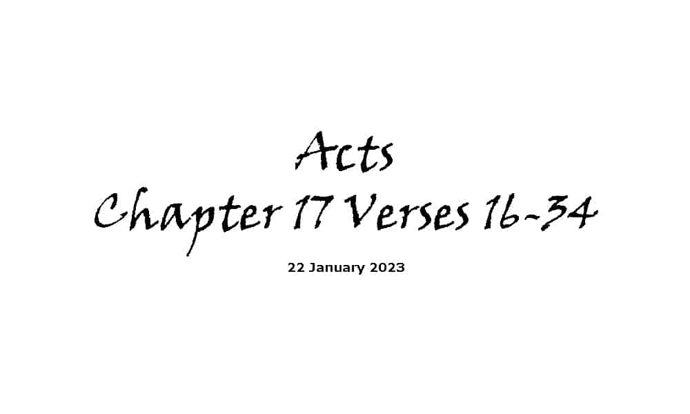 Acts Chapter 17 Verses 16-34