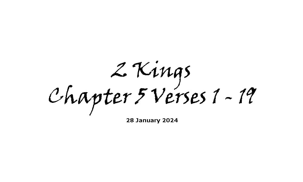2 Kings Chapter 5 Verses 1-19