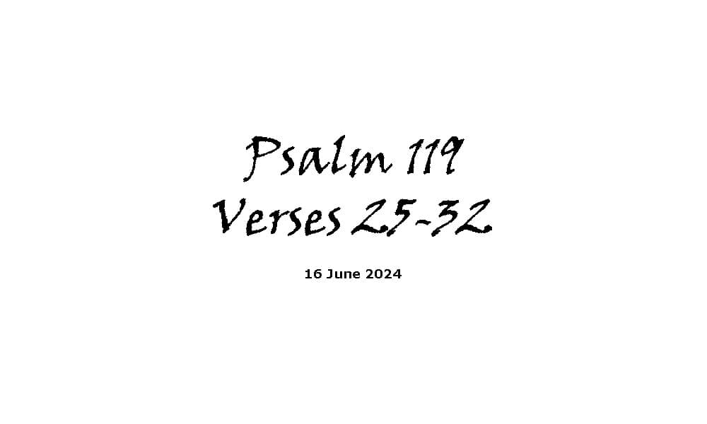 Psalm 119 Verses 25-32