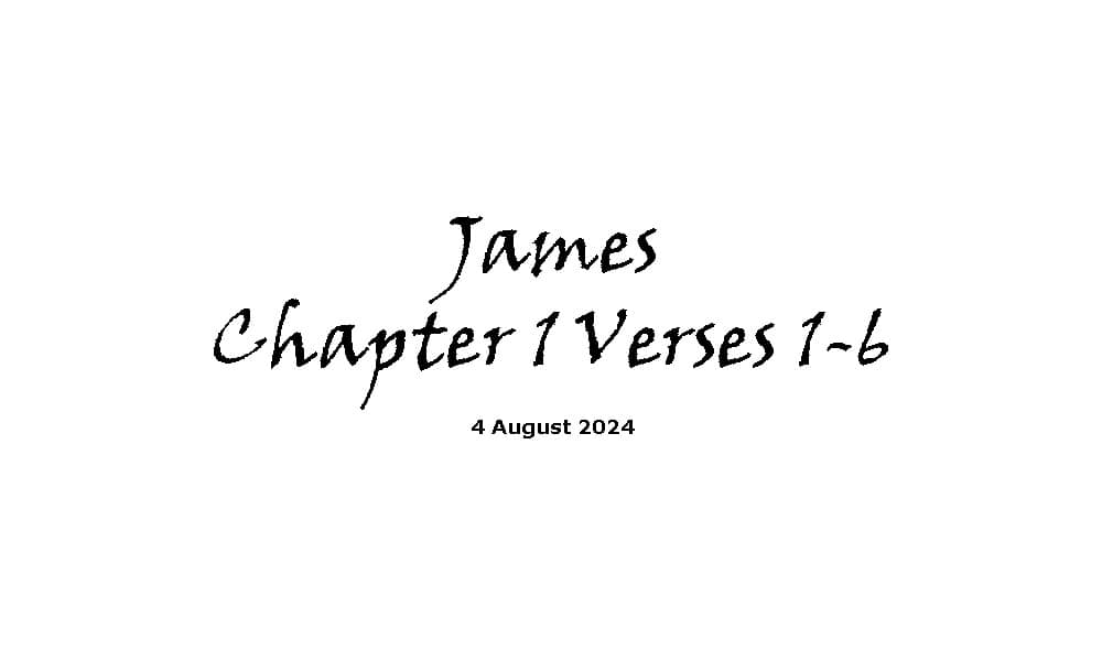 James Chapter 1 Verses 1-6