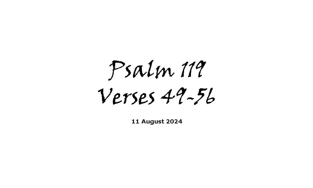 Psalm 119 Verses 49-56