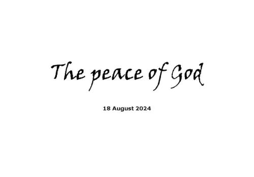 The Peace Of God