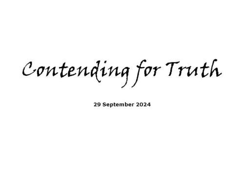 Contending For Truth