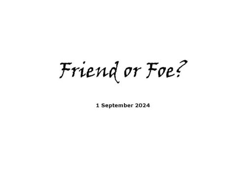 Friend Or Foe?