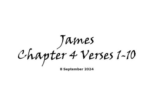 James Chapter 4 Verses 1-10