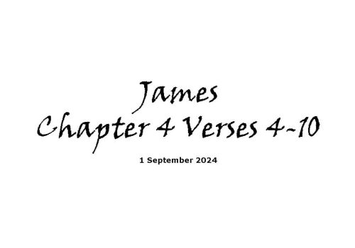 James Chapter 4 Verses 4-10