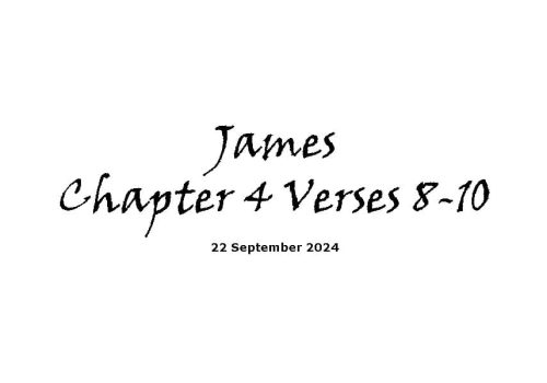 James Chapter 4 Verses 8-10