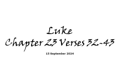 Luke Chapter 23 Verses 32-43