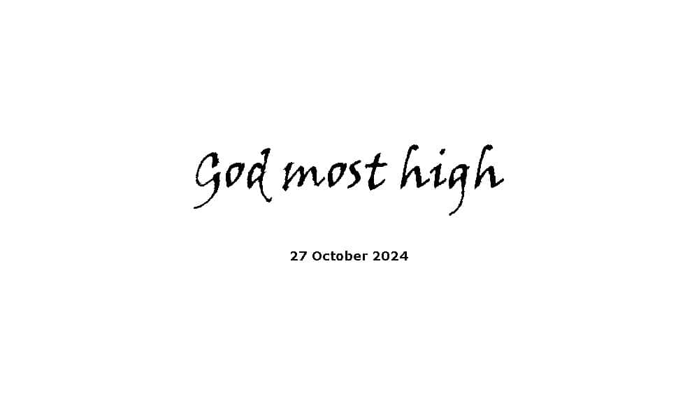 God most high