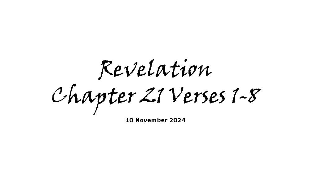 Revelation Chapter 21 Verses 1-8