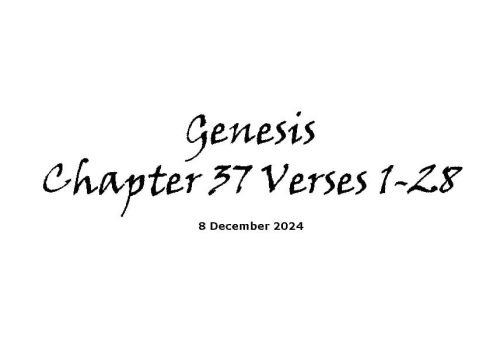 Genesis Chapter 37 Verses 1-28