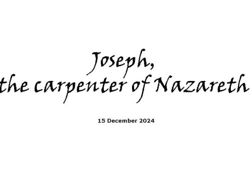 Joseph, the carpenter of Nazareth