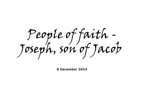 People of Faith - Joseph, Son of Jacob