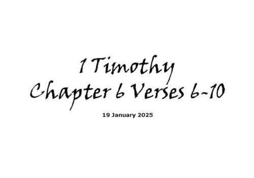 1 Timothy Chapter 6 Verses 6-10