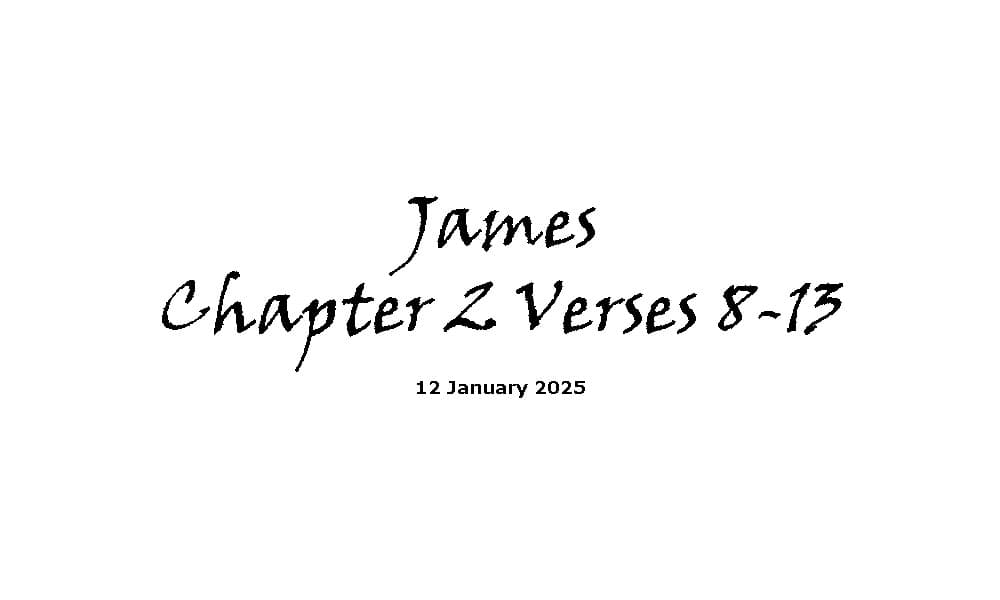 James Chapter 2 Verses 8-13