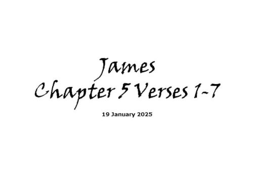 James Chapter 5 Verses 1-7