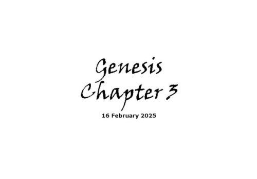 Genesis Chapter 3