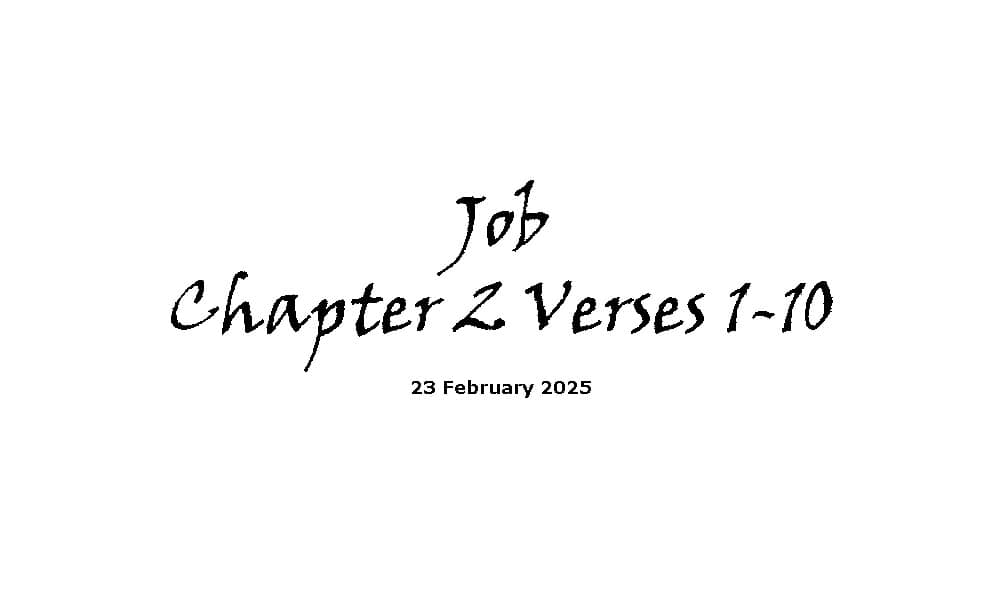 Job Chapter 2 Verses 1-10