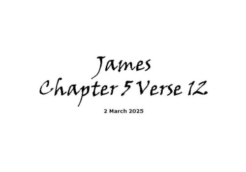 James Chapter 5 Verse 12